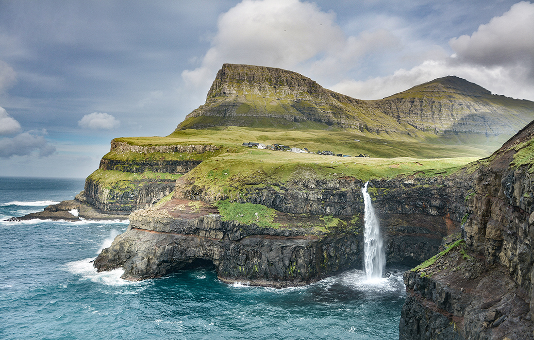Waterfall on the Faroe Islands