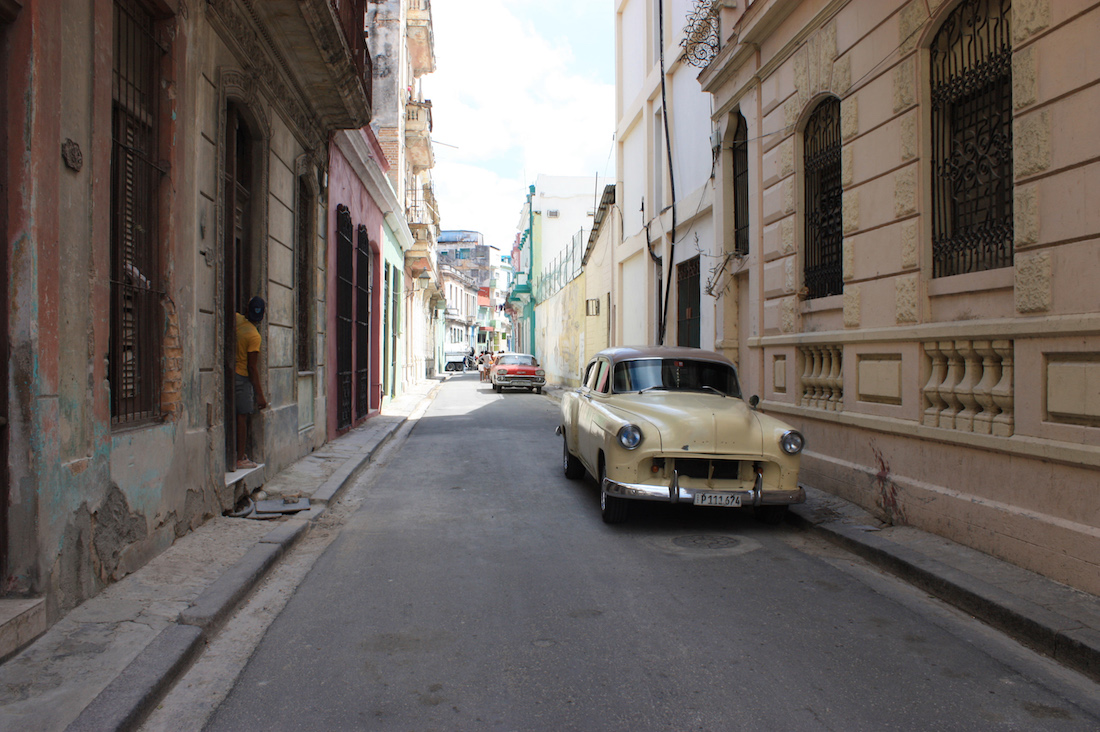 Classic Car on Streets of Havana, Cuba