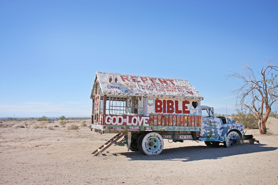 Salvation Mountain Bible Truck