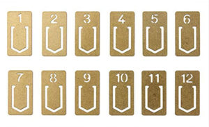 Brass Numbered Book Marks