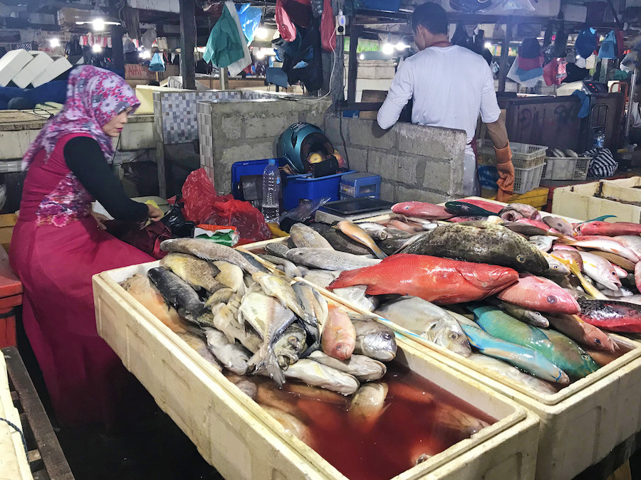 Woman Vendor Bali Fish Market
